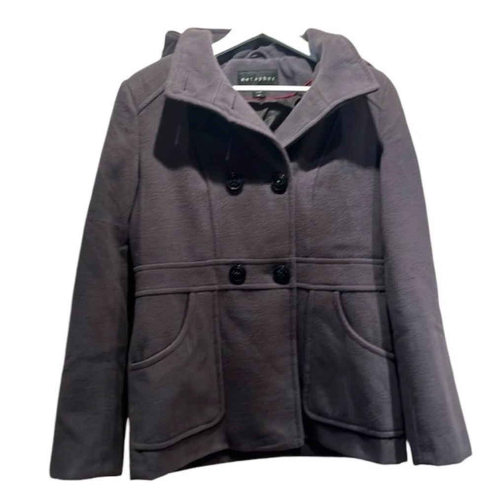 Metaphor Women’s Gray Pea Coat Size Small